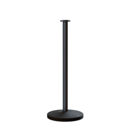 Montour Line Stanchion Post and Rope Black Post Flat Top EP400-FL-BK